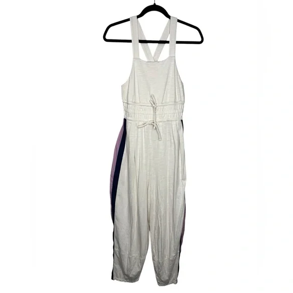 Anthropologie Daily Practice Relaxed Colorblock Jumpsuit Casual Lightweight XS - Picture 3 of 14